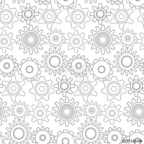 500x500 A Mechanical Vector Background With Gears And Cogs Vector
