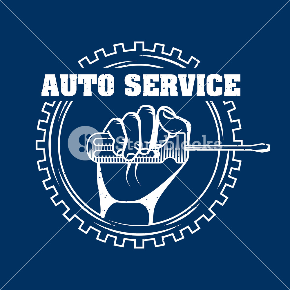 1000x1000 Hand Holding Screwdriver On Gear Engine Mechanical Vector