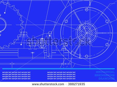 450x338 Vector Drawing Mechanical Drawings On A Dark Blue Background
