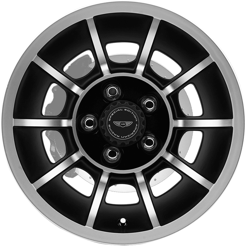 American Racing Vector Satin Black Machined 800x800 American Racing Vector Satin Black Machined