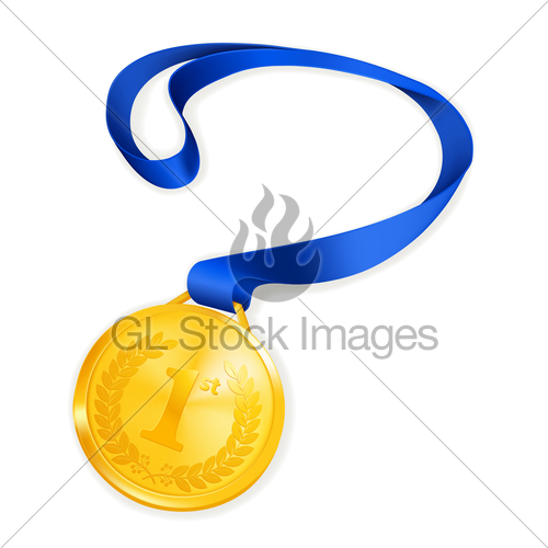 500x500 Gold Medal, Vector Gl Stock Images