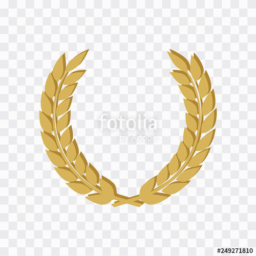 500x500 Golden Shields Laurel Badges Collection Gold Medal Vector