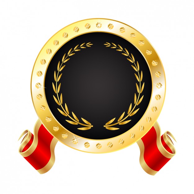 626x626 Realistic Golden Medal Vector Free Download