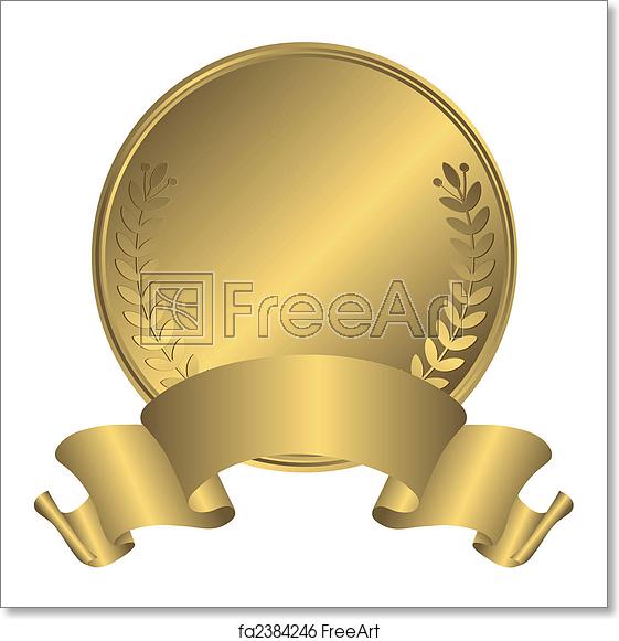 561x581 Free Art Print Of Big Gold Medal