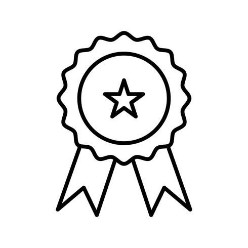 490x490 Medalla Linea Negro Icono