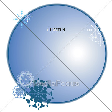 380x380 Stock Photo Winter Sticker Medallion Vector Background