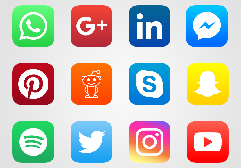 830x580 Social Media App Icons Free Social Media Icons Vector