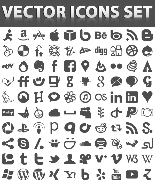 600x706 Free Vector Icon Packs For Social Media