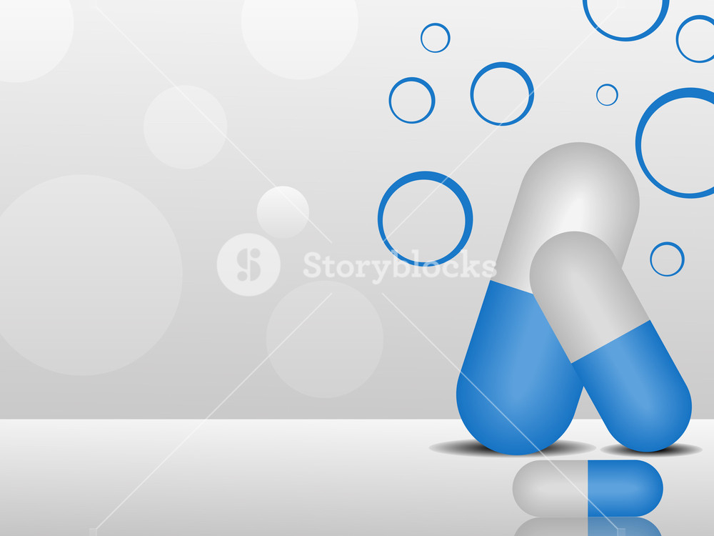 1000x750 Vector Medical Background With Capsules Royalty Free Stock Image