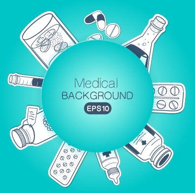 396x392 Creative Medical Elements Background Vector Grahpics Free Download