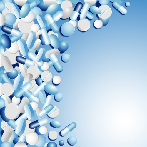 500x500 Medical Tablets With Capsules Background Vector Free Download