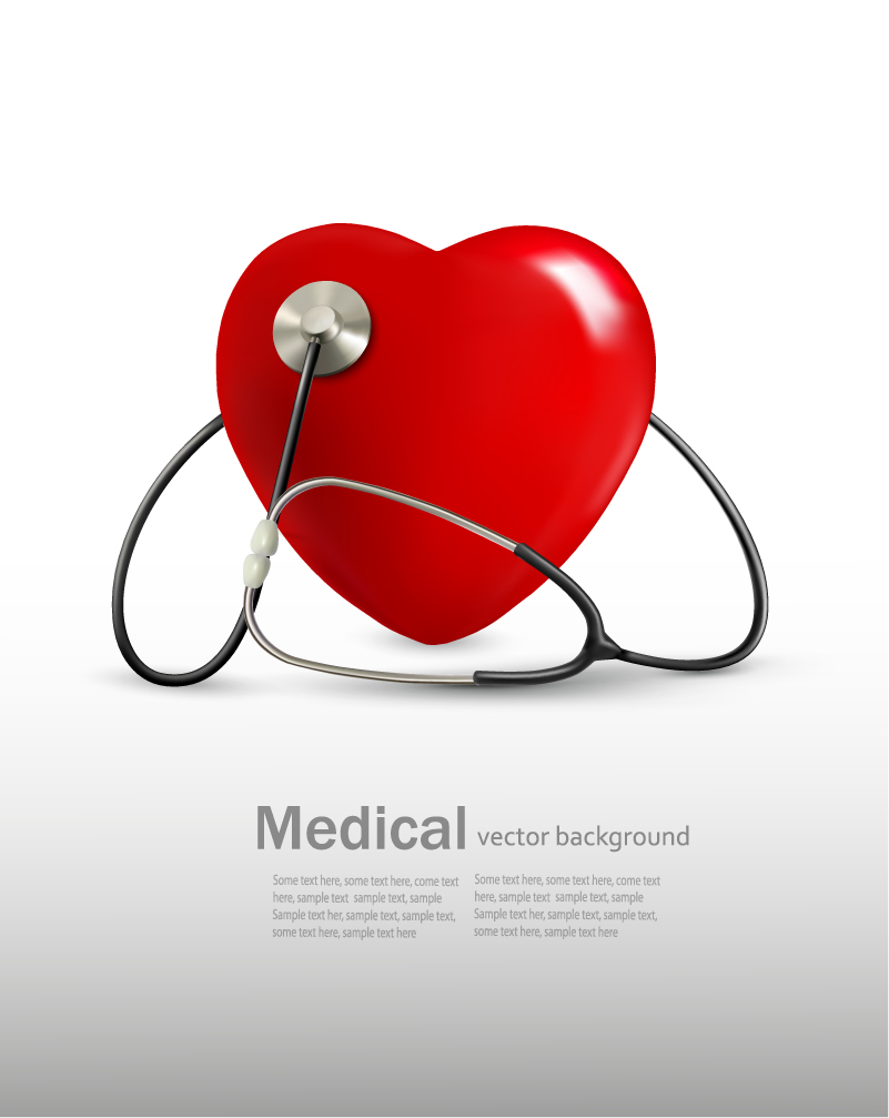 801x1007 Auscultation Love Medical Background Vector Free Vector Graphic