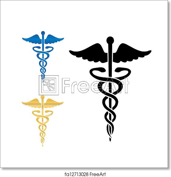 561x581 Free Art Print Of Caduceus Medical Symbol Vector Illustration