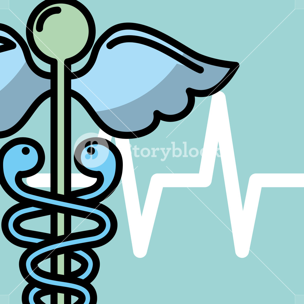 1000x1000 Caduceus Medicine Health Medical Symbol Vector Illustration
