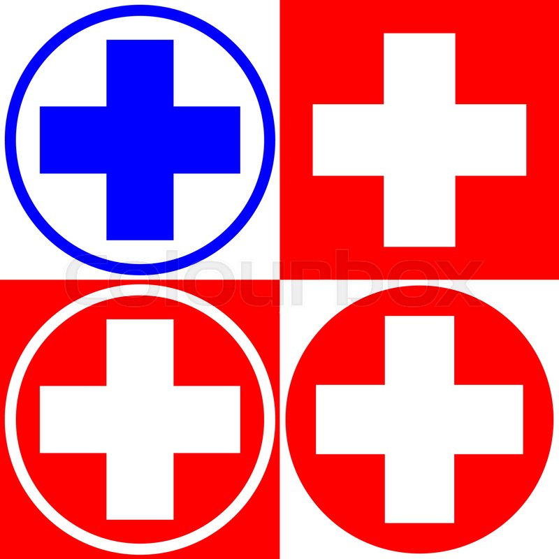 800x800 Medical Cross Set Of Medical Symbols Stock Vector Colourbox