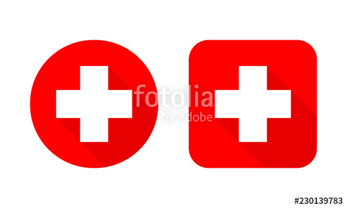 500x300 Set Of Medical Crosses Vector Illustration Stock Image