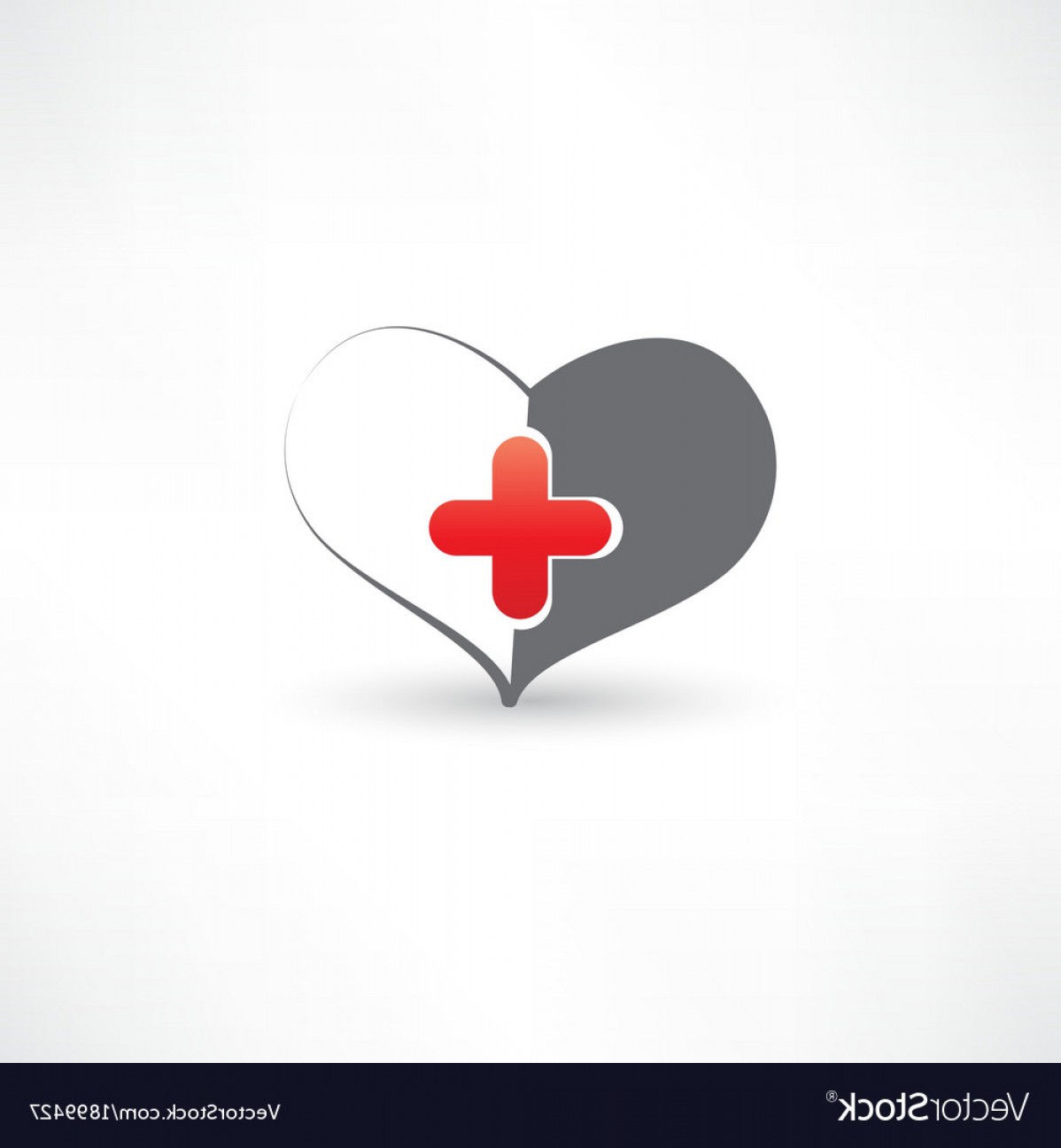 1198x1296 Grey Heart And Medical Cross Vector Soidergi