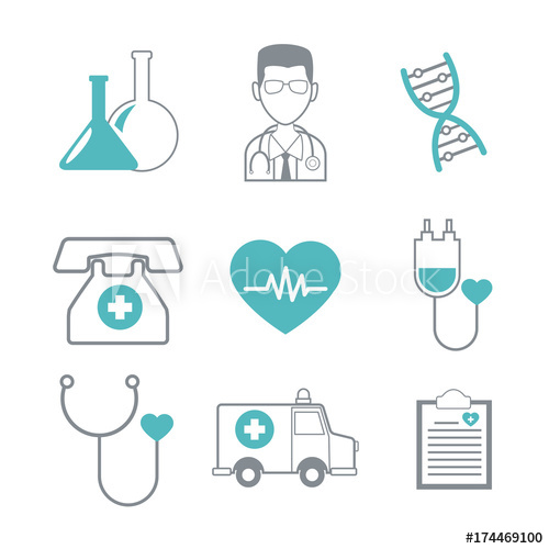 500x500 Medical Healthcare Icons Icon Vector Illustration Graphic Design