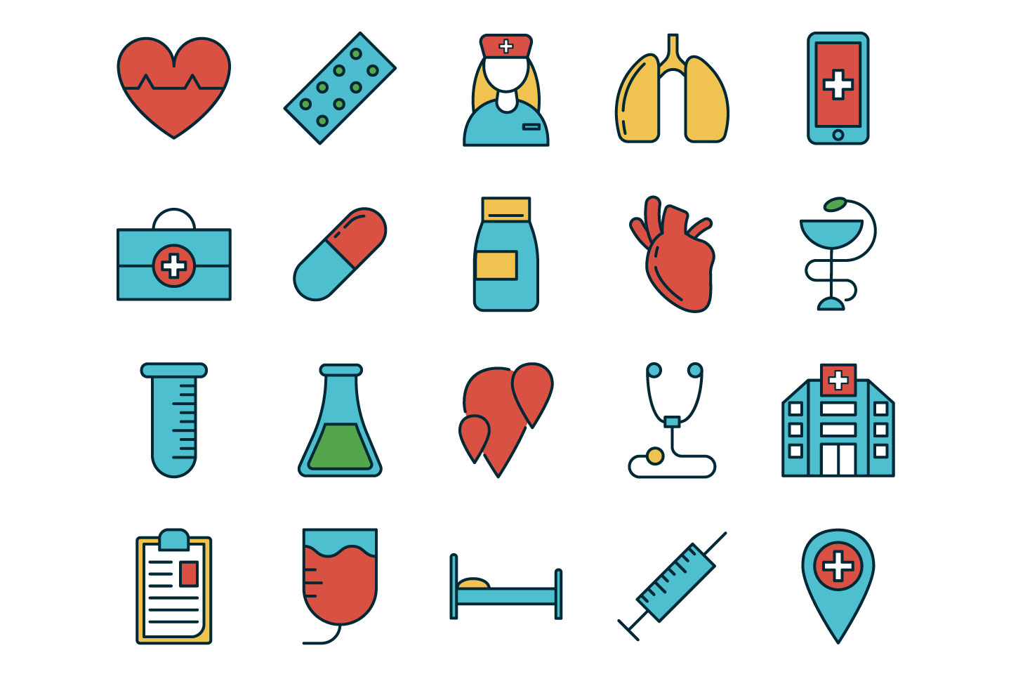 1440x960 Medical Vector Free Icon Set