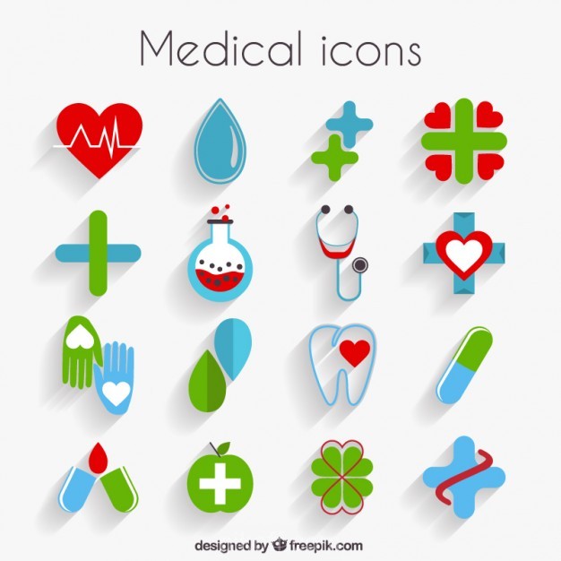 626x626 Cute Medical Icons In Flat Design Vector Free Download