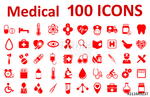 500x324 Set Medecine And Health Flat Icons Collection Health Care Medical