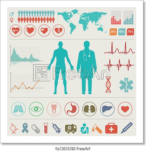 561x581 Free Art Print Of Medical Infographic Set Medical Infographic Set