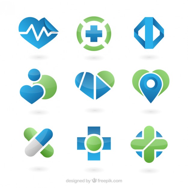 626x626 Flat Medical Logo Templates Vector Free Download