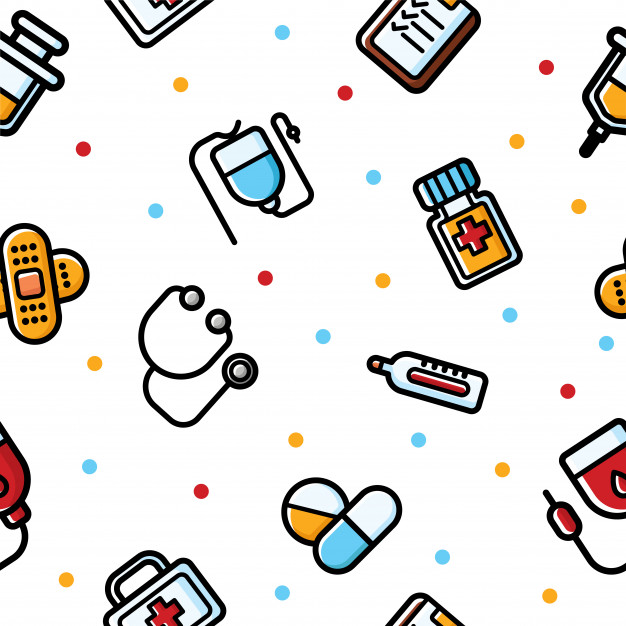 626x626 Medical Seamless Pattern Vector Vector Premium Download