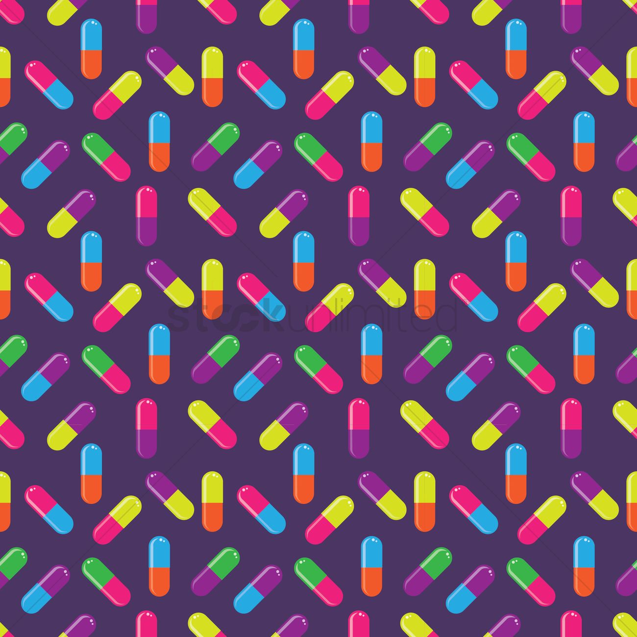 1300x1300 Medicine Pill Pattern Vector Image