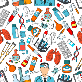 350x350 Medicine Seamless Pattern Vector Pattern Of Medical Tools