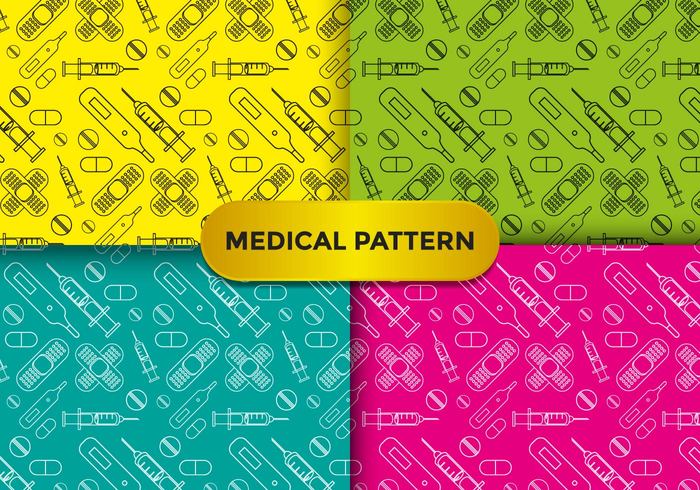700x490 Colorful Medical Pattern Vectors