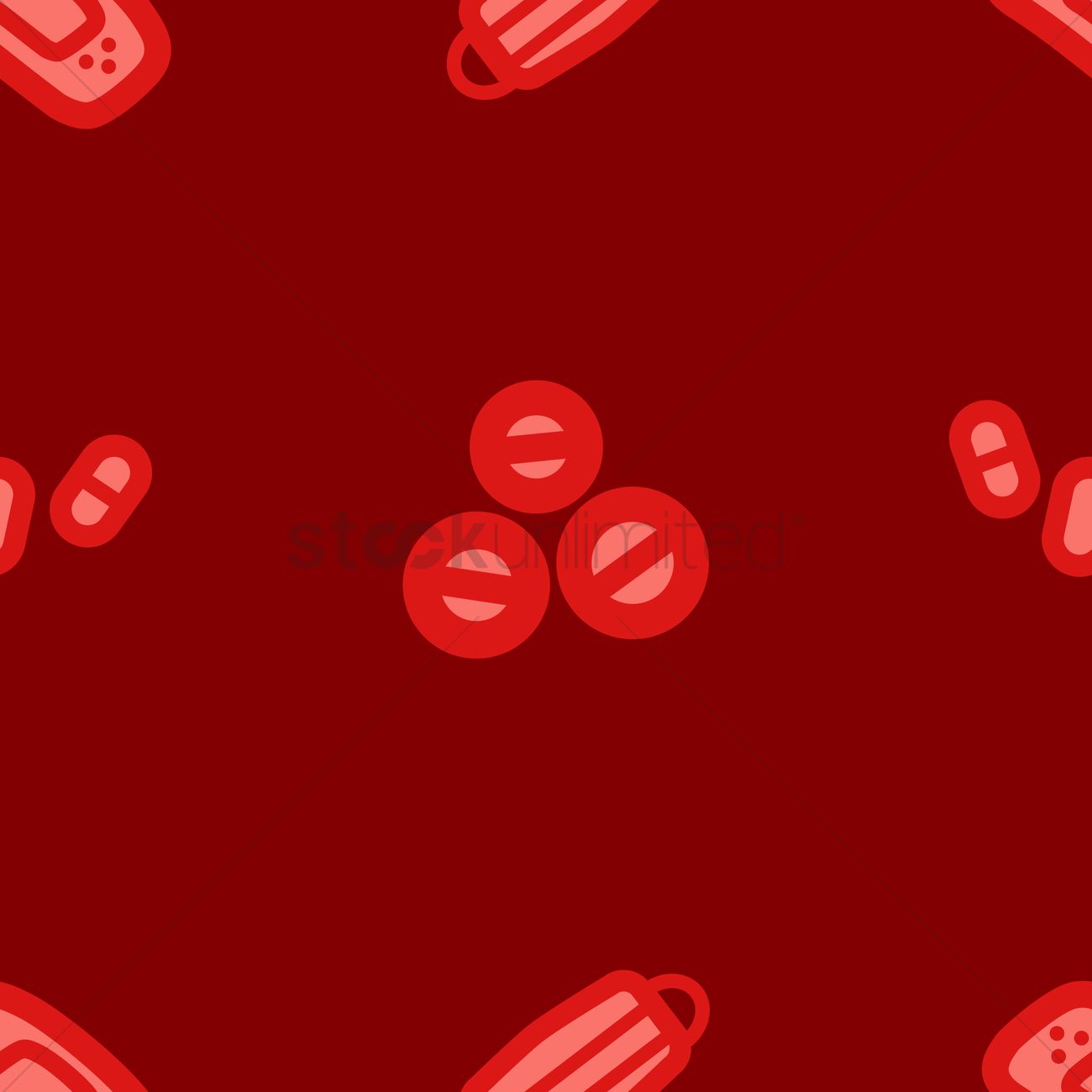 1300x1300 Free Medical Pattern Vector Image