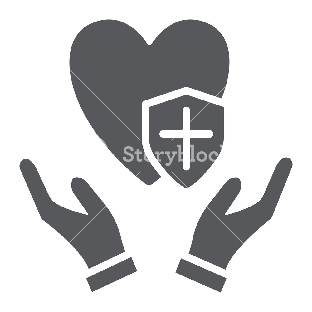 1000x1000 Health Protection Glyph Icon, Medical And Security, Health Safety