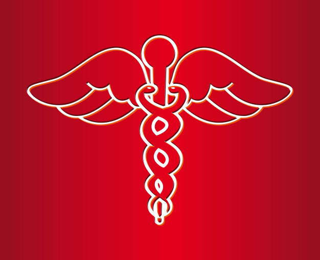 626x509 Medical Sign Over Red Background Vector Illustration Vector