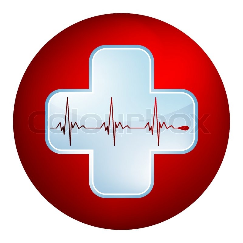 800x800 Medical Sign Shiny Button Stock Vector Colourbox