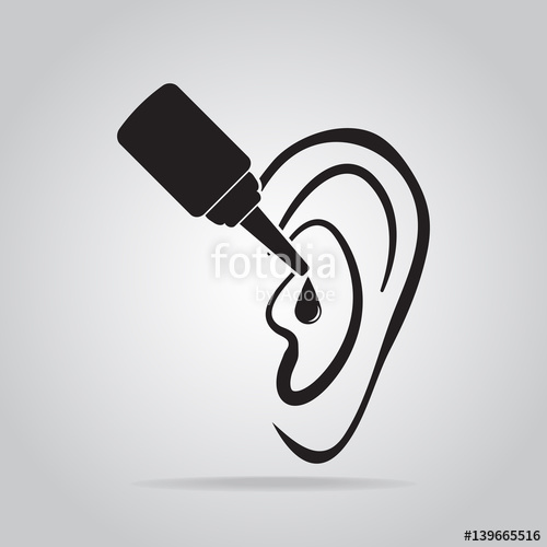 500x500 Ear Drops Icon, Medical Sign Icon Stock Image And Royalty Free