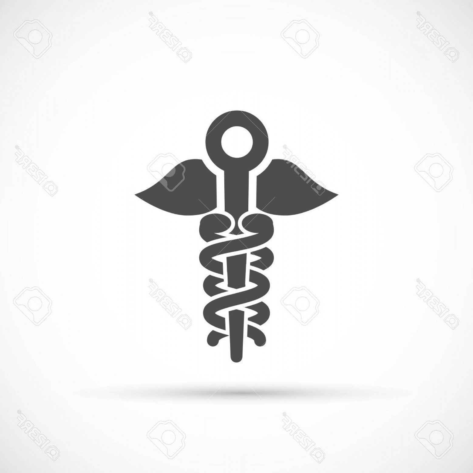 1558x1560 Photostock Vector Caduceus Symbol Icon Medical Vector Sign