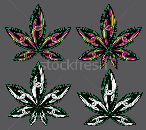 600x533 Marijuana Leaf Medical Snake Symbol Design Vector Illustration