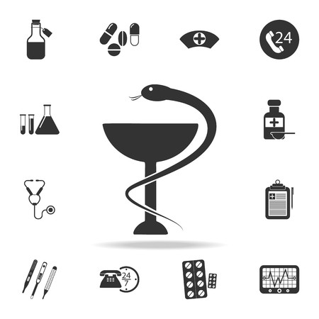 450x450 Medical Snake Symbol Icon Detailed Set Of Medicine Element