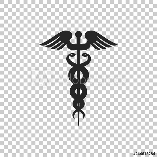 500x500 Caduceus Medical Symbol Icon Isolated On Transparent Background