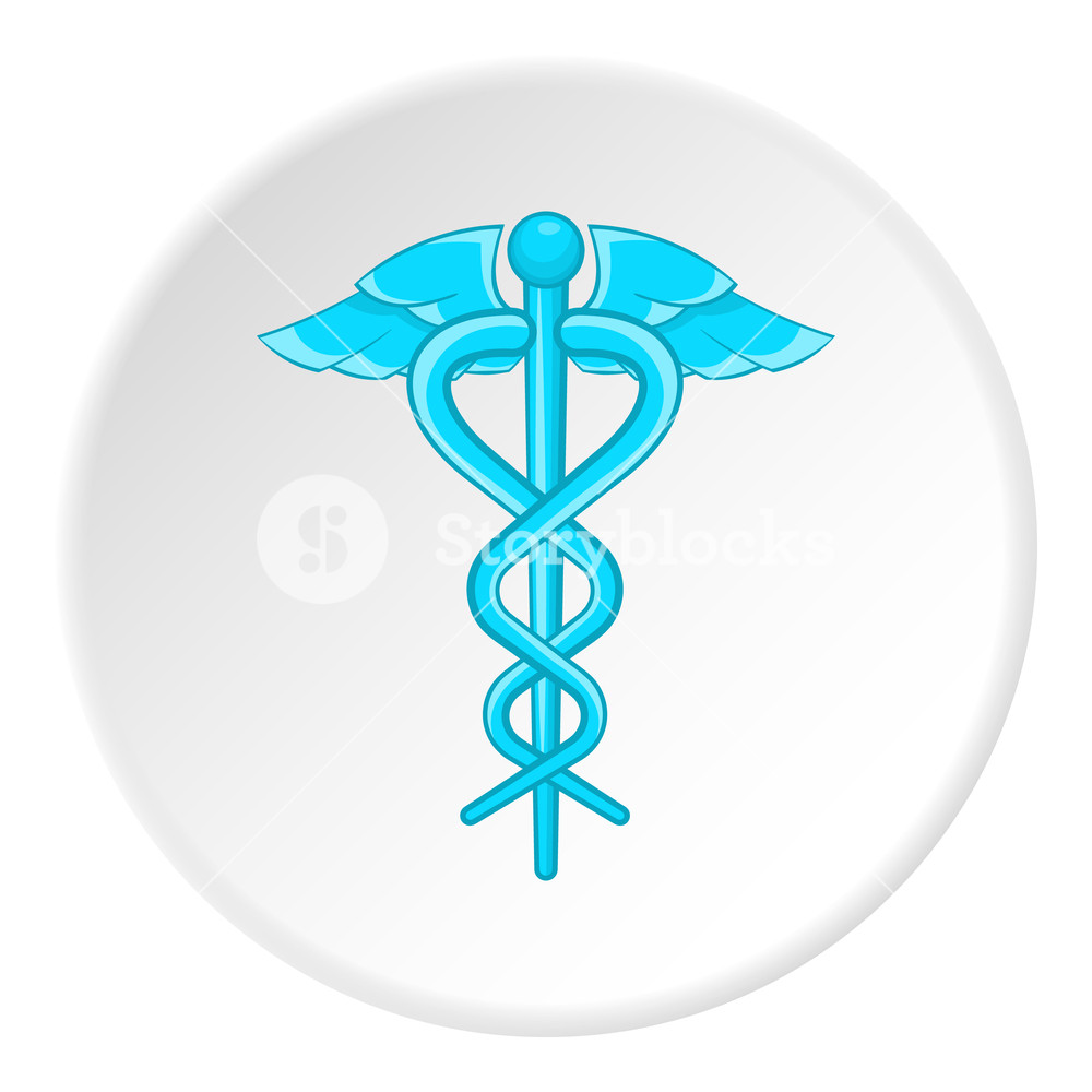 1000x1000 Medical Emblem Snake Icon Cartoon Illustration Of Medical Emblem