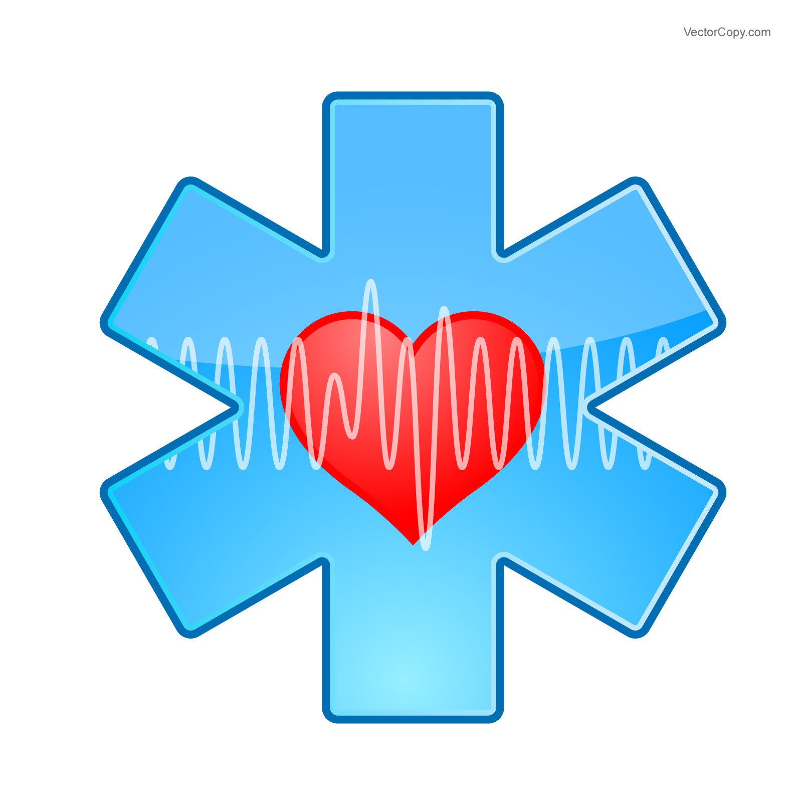 1600x1600 Medical Symbol With Heart And Pulse Trace Free Download Vector