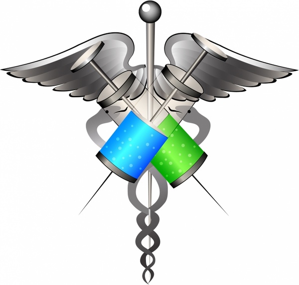 600x572 Medical Symbol With Syringes Free Vector In Adobe Illustrator