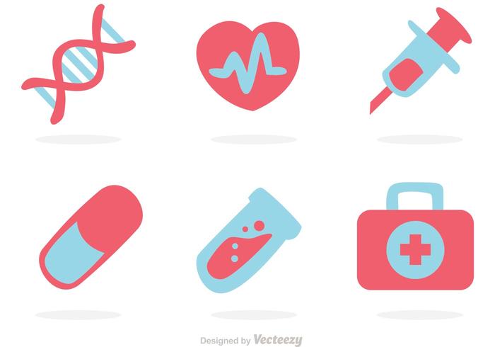 Medical Flat Icons Vector 700x490 Medical Flat Icons Vector