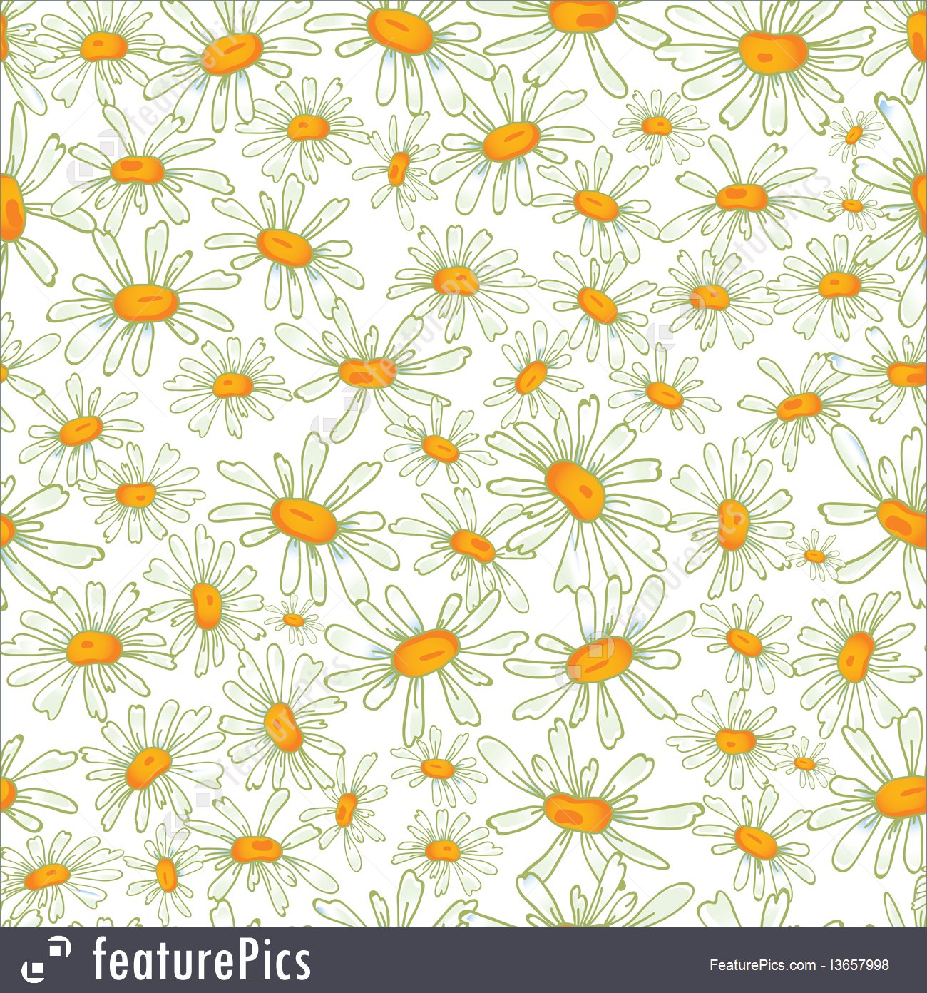 1300x1392 Flowers Flower Camomile Seamless Pattern Background Daisies