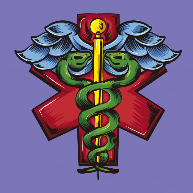 626x626 Rod Of Asclepius Logo Medicare Doctor Vector Premium Download