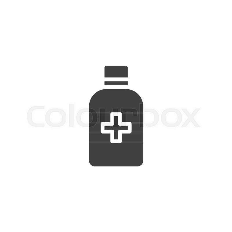 800x800 Medicine Bottle Vector Icon Filled Stock Vector Colourbox