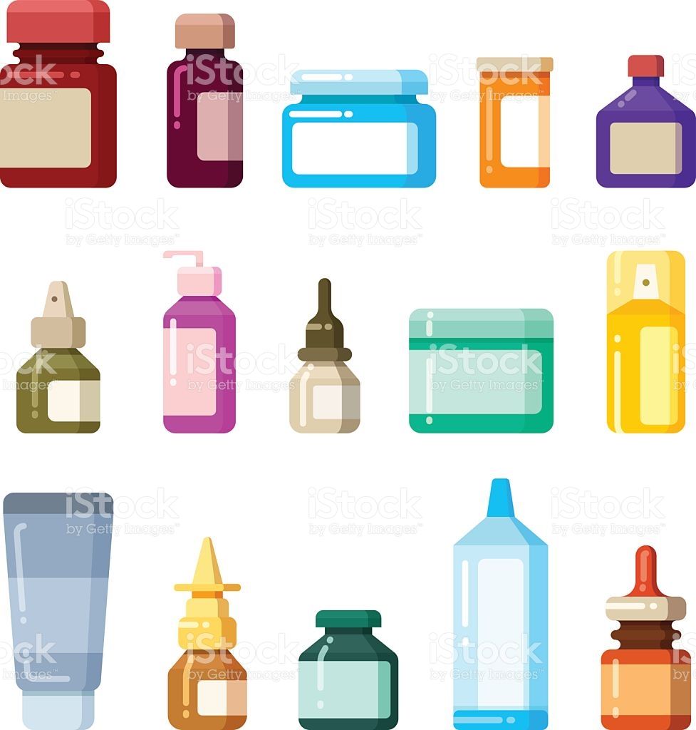 977x1024 Medicine Bottles For Drugs, Pills And Vitamins Flat Vector Icons
