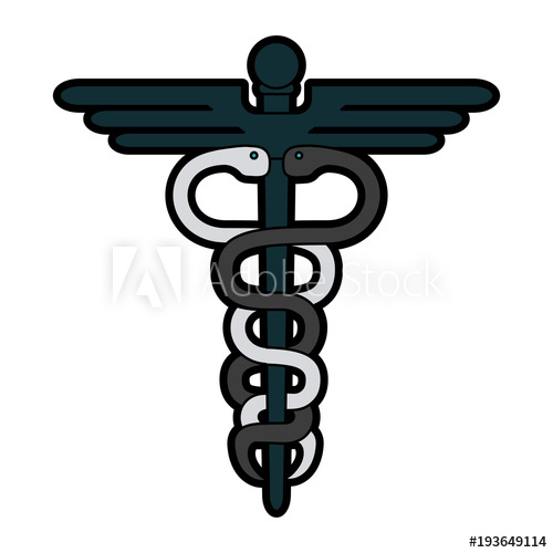500x500 Medical Caduceus Symbol Vector Illustration Graphic Design
