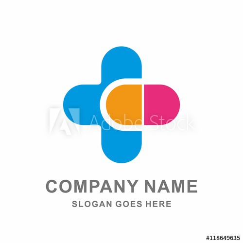 500x500 Medical Pharmacy Geometric Cross Capsule Caplet Medicine Vector